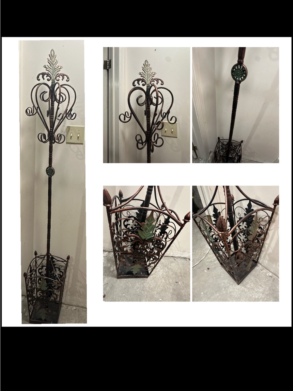 Metal antique coat rack